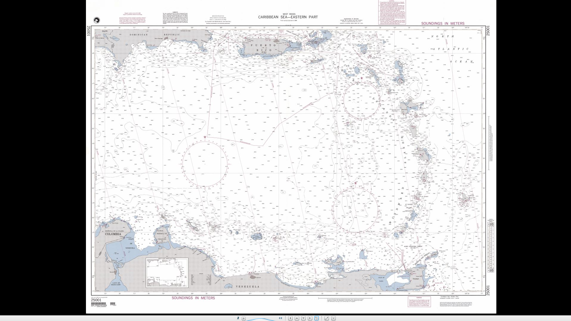 Eastern Part NGA Chart 25001-Caribbean Sea