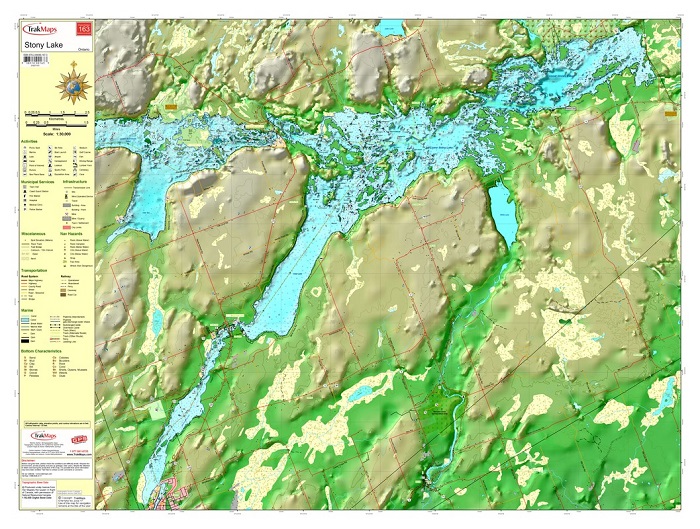 map of stoney lake Stony Lake 163 Kawartha Region Waterproof Map From Trakmaps map of stoney lake