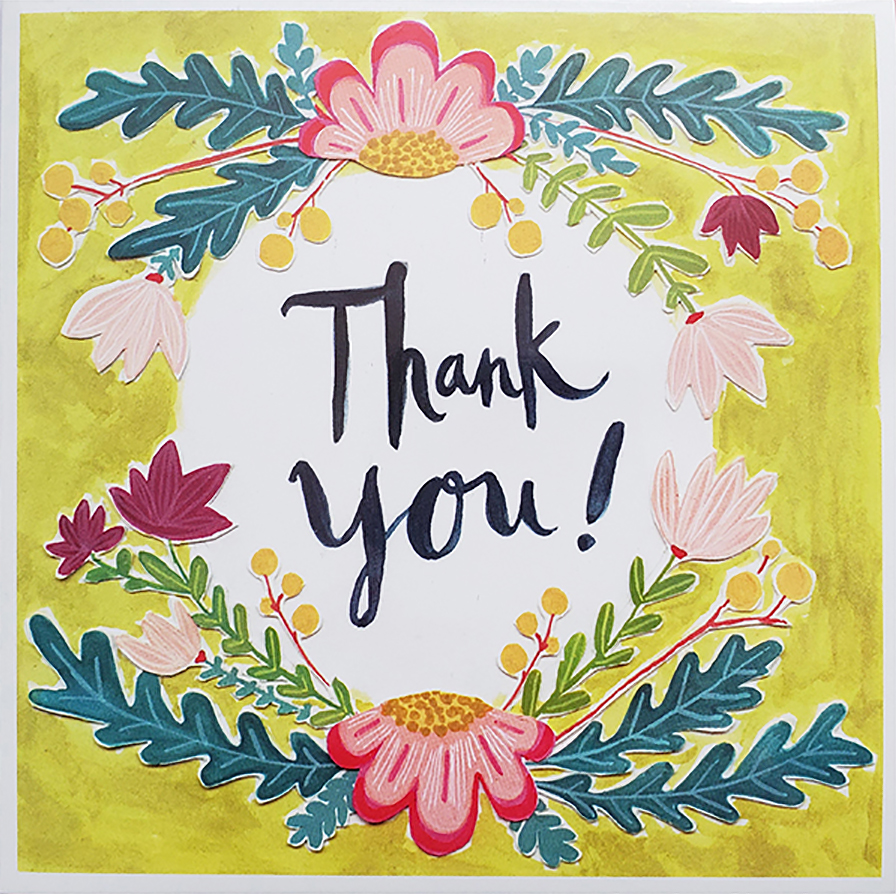 Thank You Card (blank inside) Shop Online at