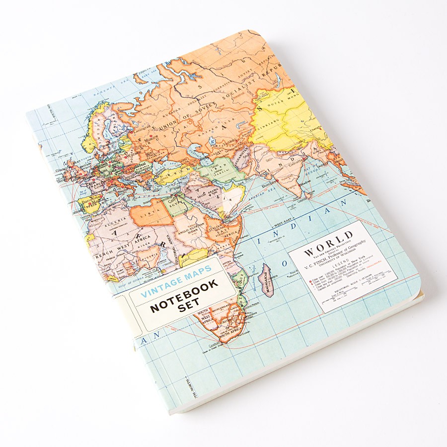 Notebook - Vintage Maps - Shop Online at WorldOfMaps.com