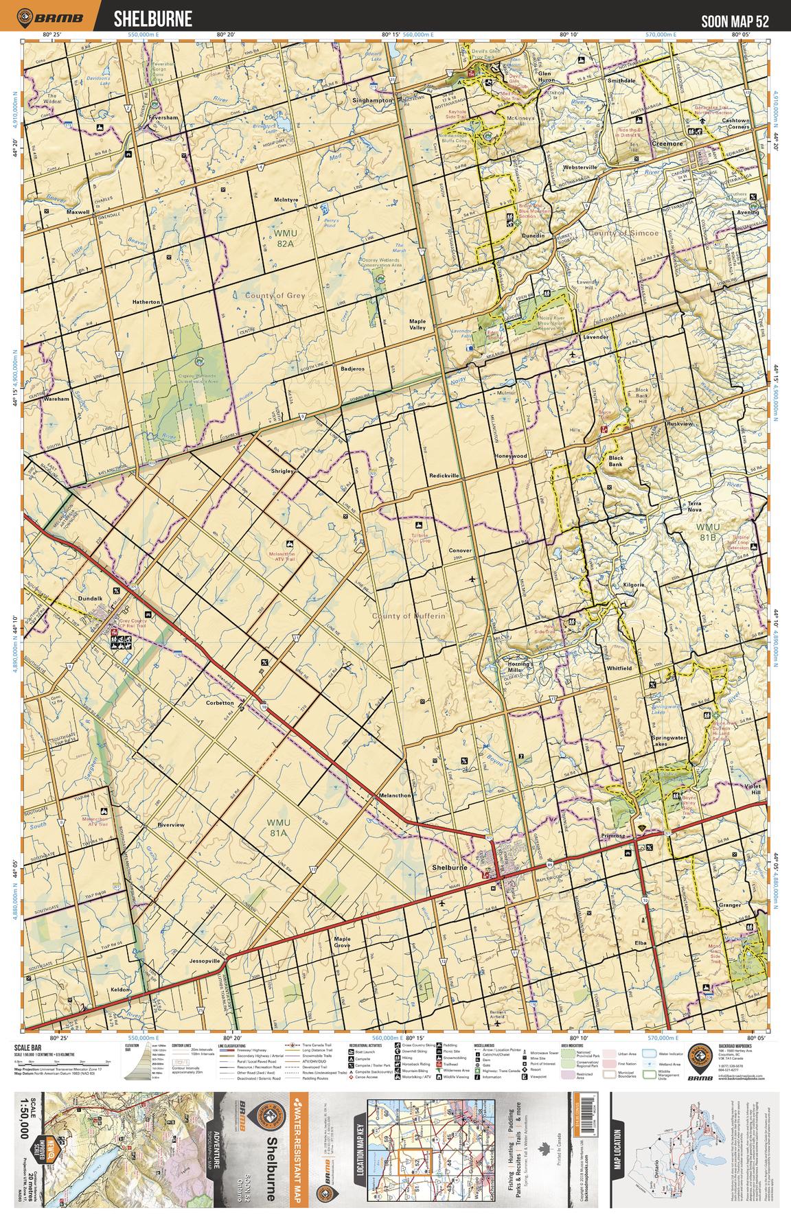 Map Of Shelburne Ontario Soon52 Shelburne Southern Ontario - Soon52 Shelburne Southern Ontario -  Shop Online At Worldofmaps.com